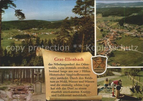 Gras-Ellenbach Teilansichten Fliegeraufnahme Kreuz Sie