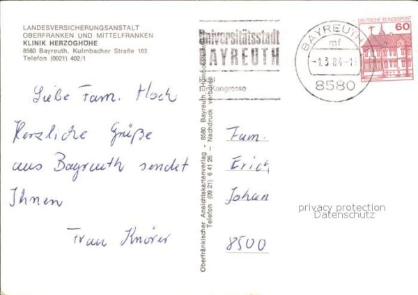 Bayreuth Landversichterungsantalt Klinik Herzogh – Bild 2
