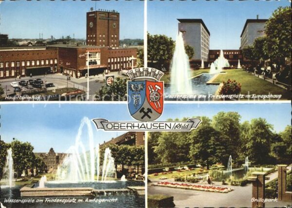 Oberhausen Hauptbahnhof Wasserspiele Friedensplatz