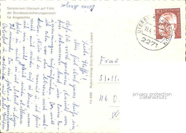 Utersum Sanatorium Bundesversicherungsanstalt f – Bild 2