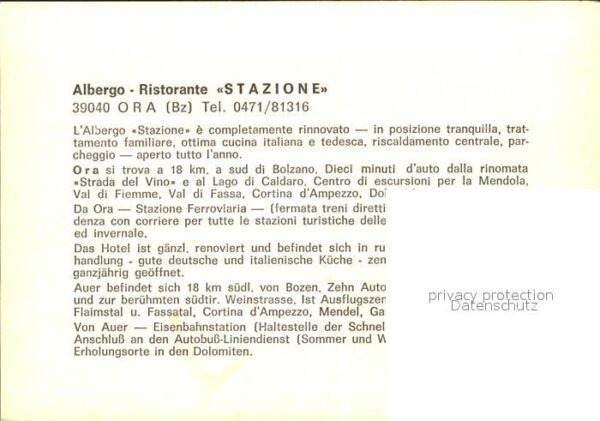 Auer Ora Suedtirol Albergo Gasthof Stazione – Bild 2