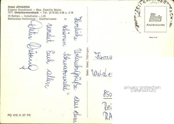 Unterharmersbach Hotel Johanna – Bild 2