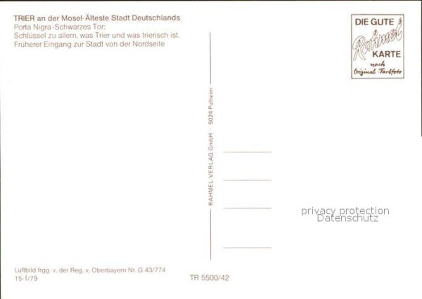 Trier Porta Nigra Schwarzes Tor Fliegeraufnah – Bild 2