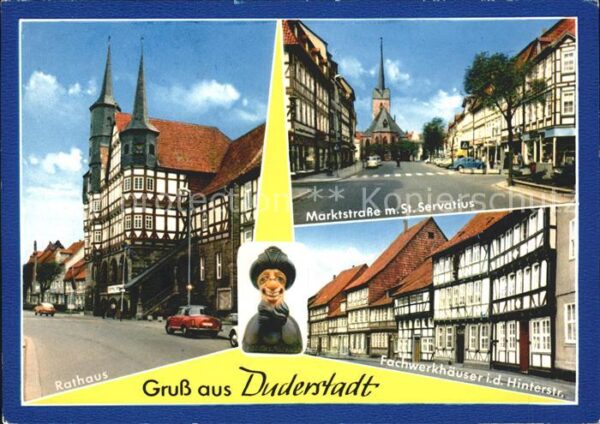 Duderstadt Rathaus Marktstrasse St Servatius Fachw