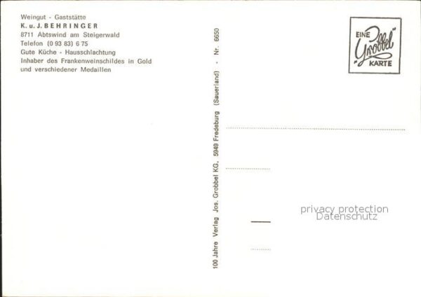 Abtswind Weingut Gaststätte Behringer – Bild 2