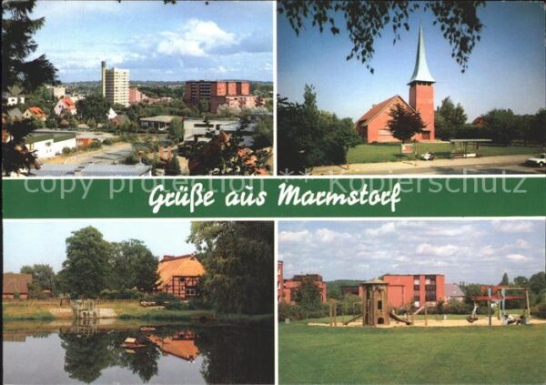 Marmstorf Kirche Teich Spielplatz