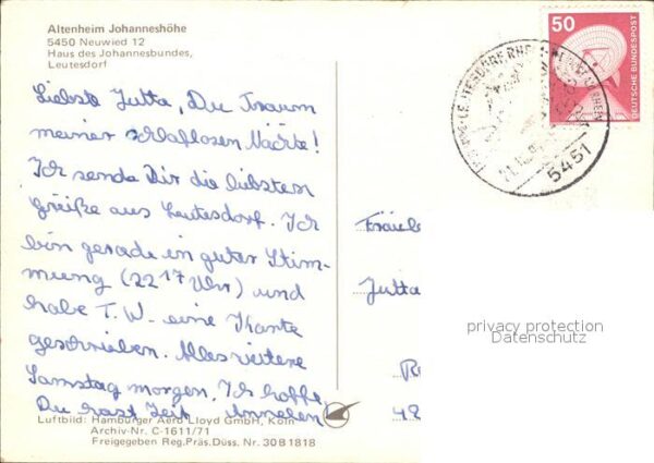 Neuwied Rhein Altenheim Johanneshöhe Fliegeraufnahme – Bild 2