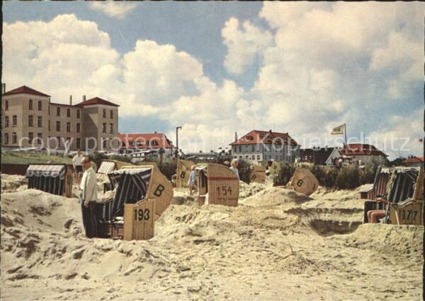 Duhnen Nordsee Strand mit Promenade und Hotels