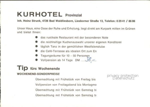 Bad Waldliesborn Kurhotel Provinzial – Bild 2