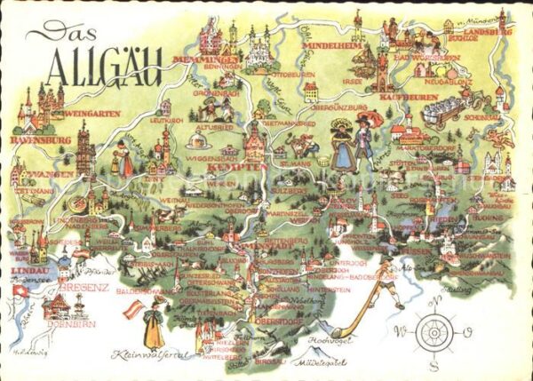 Allgaeu Region Gebietskarte