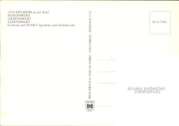 Muelheim Ruhr Centrum Schlossstrasse Punkt Apotheke – Bild 2