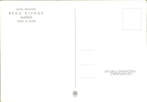 ALASSIO Savona Liguria IT Hotel Pensione Beau Rivage – Bild 2