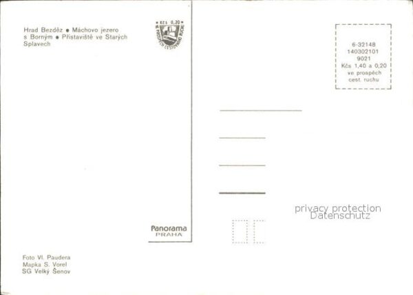 Machovo Jezero Panoramakarte Segelschiffe Fahrgastschi – Bild 2