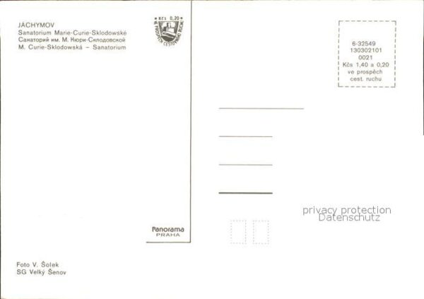 Jachymov Sanatorium Marie Curie Sklodowske – Bild 2