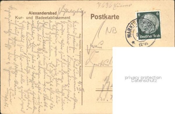 Bad Alexandersbad Kur und Badeetablissement Panorama – Bild 2