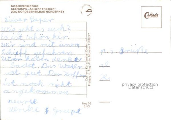 Norderney Nordseebad Kinderkrankenhaus Seehospiz Kaiserin Fr – Bild 2