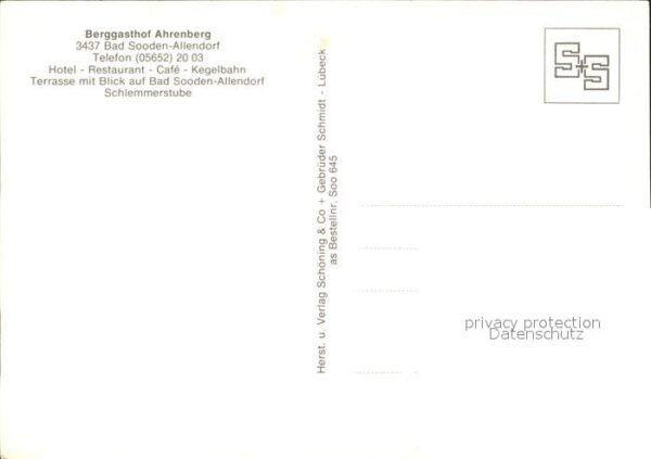 Bad Sooden-Allendorf Berggasthof Ahrenberg Hotelterrasse – Bild 2