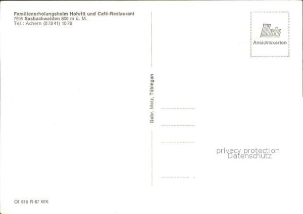 Sasbachwalden Familienerholungsheim Hohritt und Cafe – Bild 2