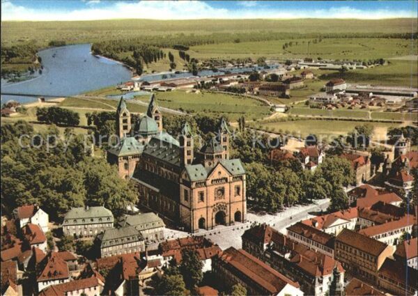 Speyer Rhein Dom Panorama Fliegeraufnahme