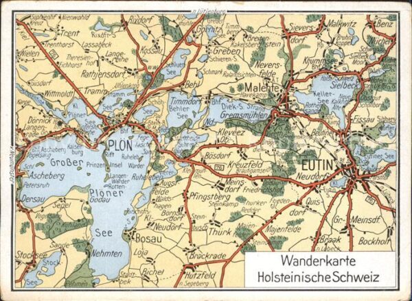 Regionales Wanderkarte Holsteinische Schweiz
