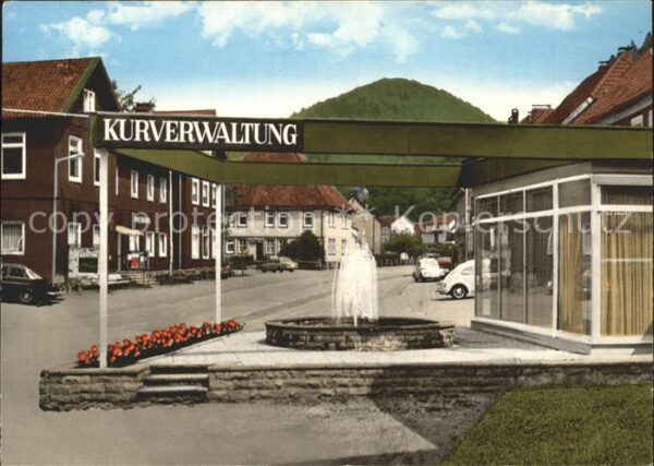 Wieda Dorfpartie Kurverwaltung Springbrunnen
