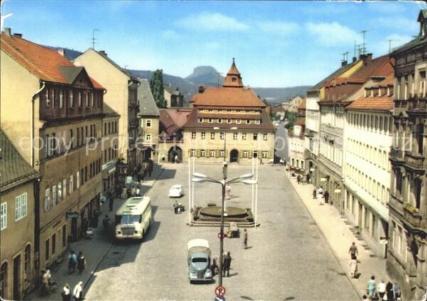 Bad Schandau Markt Brunnen Bus