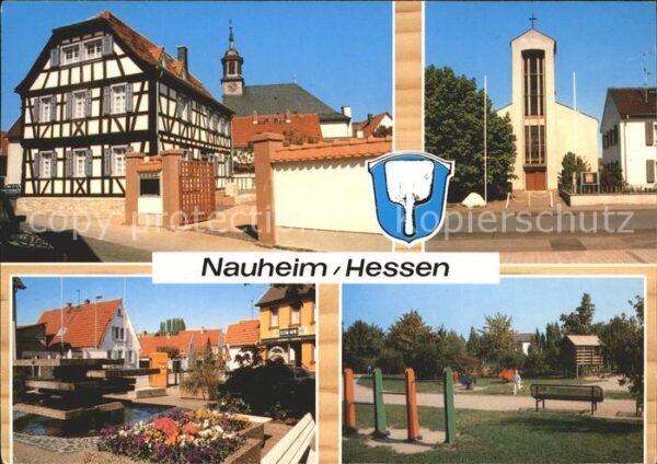 Bad Nauheim Fachwerkhaus Kirche Brunnen Park