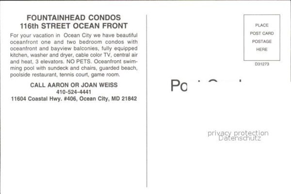 Ocean City Maryland Fountainhead Condos – Bild 2