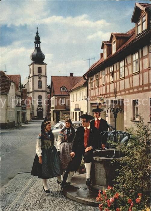 Gersfeld Rhoen Dorfpartie Trachtengruppe