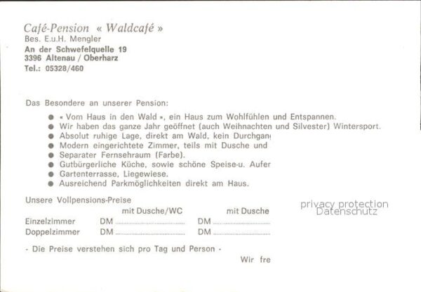 Altenau Harz Cafe Pension Waldcafe – Bild 2