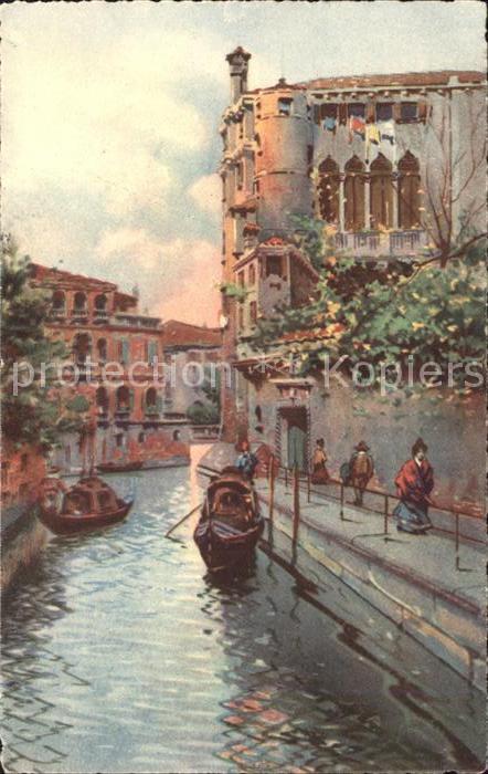 Venezia Venedig Künstlerkarte Rio delle Maravegie