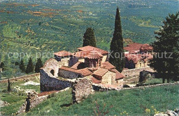 Griechenland Greece Mystras alte Steinhäuser