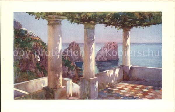 Capri Faraglioni Künstlerkarte