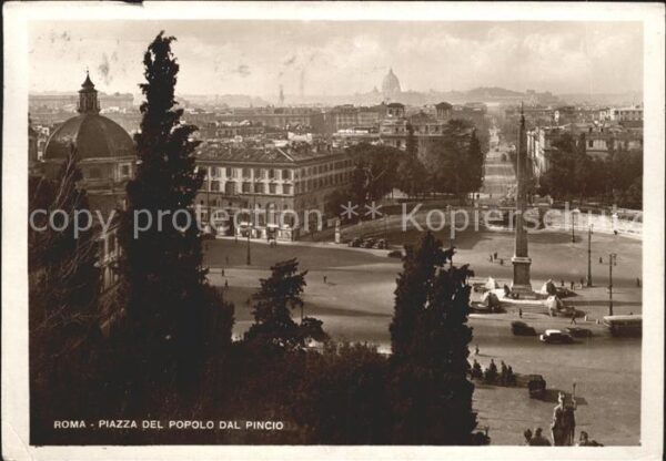 Roma Rom Piazza del Popolo dal Pincio
