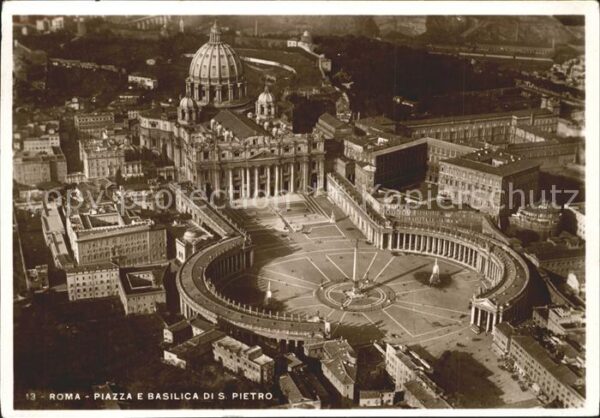 Roma Rom Piazza e Basilica di S. Pietro Fliegera