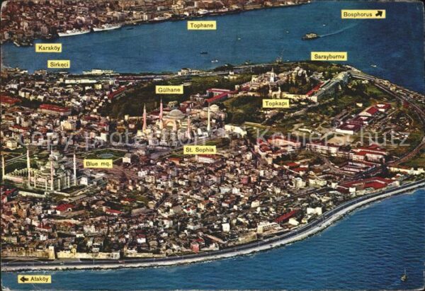Istanbul Constantinopel Fliegeraufnahme Blaue Moschee Hagia Sop