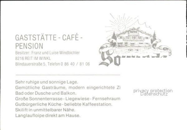 Reit Winkl Gasthaus Cafe Pension Sonneck – Bild 2