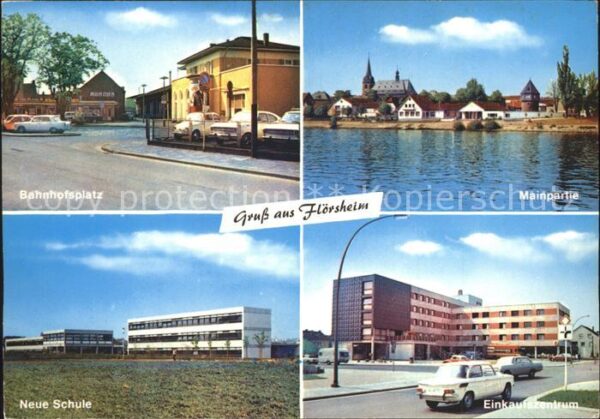Floersheim Main Mainpartie Bahnhof