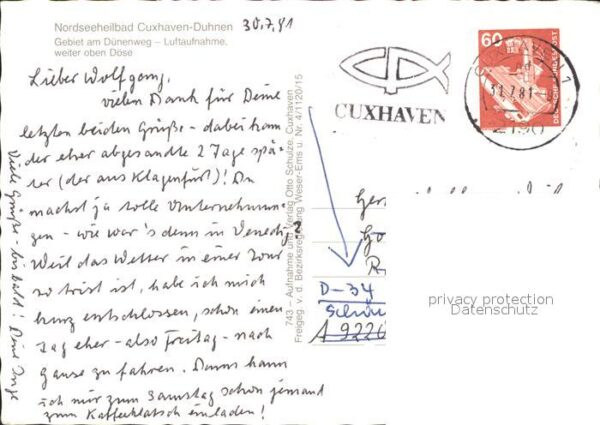 Cuxhaven Nordseebad Fliegeraufnahme – Bild 2