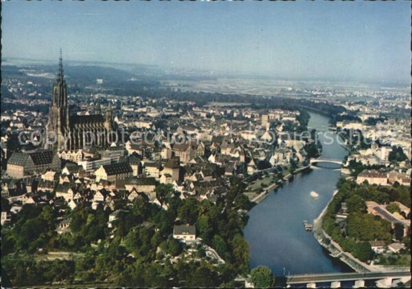 Ulm Donau Fliegeraufnahme Münster Donau Brücken