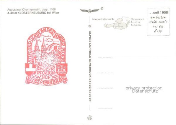 Klosterneuburg Fliegeraufnahme Augustiner Chorherrnsti – Bild 2