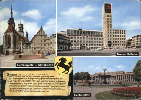 Stuttgart Schillerplatz Rathaus Schlossplatz