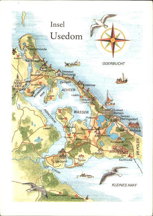 Usedom Insel Landkarte