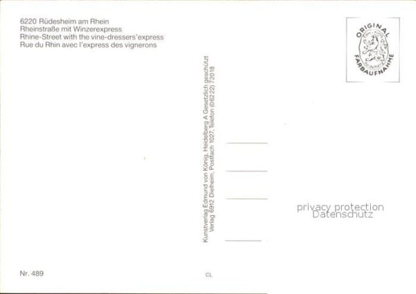 Ruedesheim Rhein Winzerexpress Rheinstrasse – Bild 2