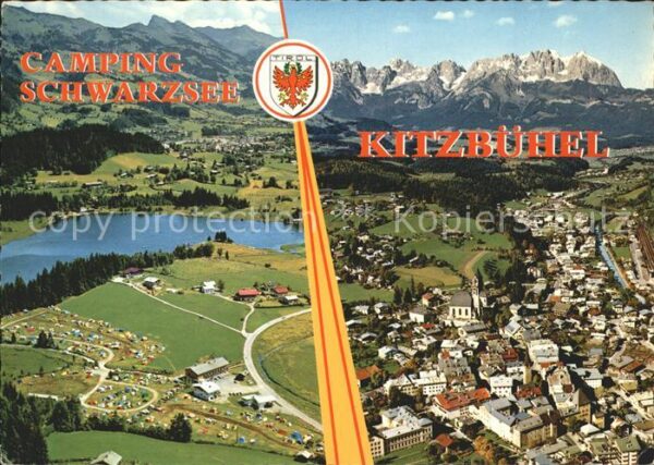 Kitzbuehel Tirol Fliegeraufnahme Camping Schwarzsee
