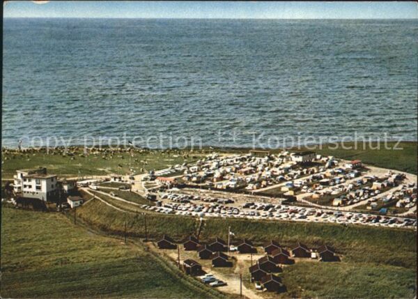 Wremen Strandhalle Fliegeraufnahme Camping