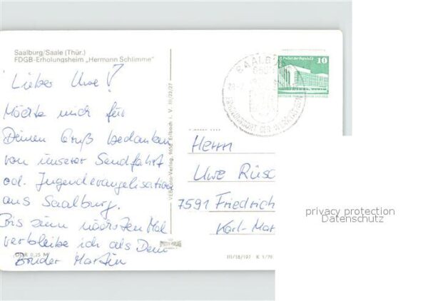 Saalburg Saale Erholungsheim Hermann Schlimme – Bild 2