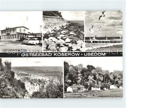 Koserow Ostseebad Usedom FDGB Erholungsheim Seeblick Strand