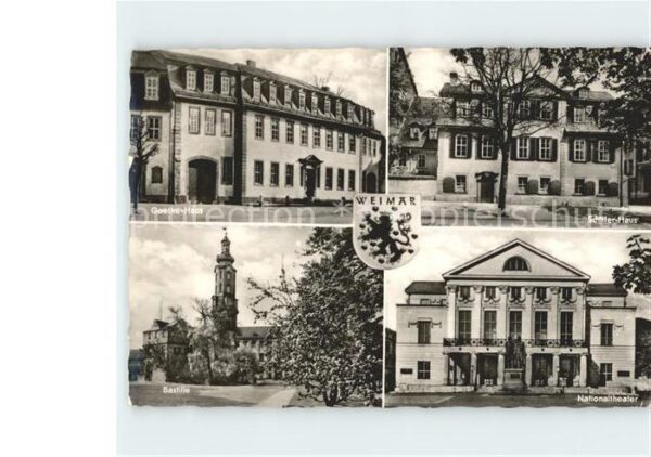 Weimar Thueringen Goethe Haus Schiller Haus Bastilie Nati