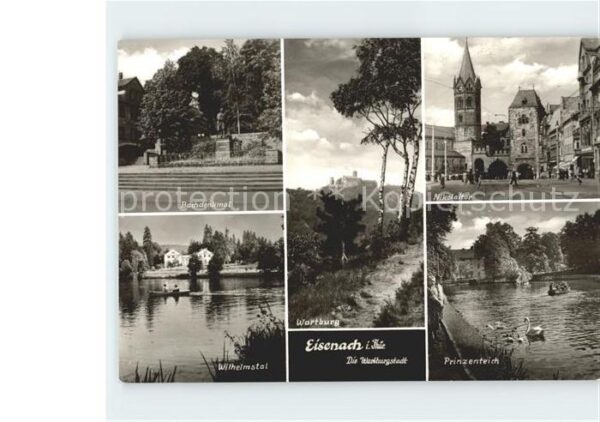 Eisenach Thueringen Prinzenteich Nikolaitor Wartburg